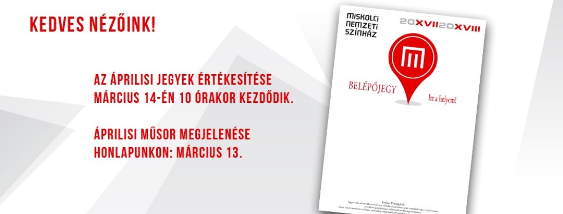 Áprilisi Jegyvásárlás